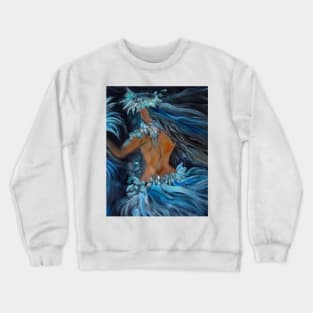 Hula in Blue Crewneck Sweatshirt